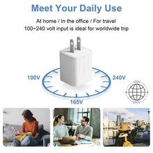 Load image into Gallery viewer, USB Wall Charger-5-Pack Dual Port USB Plug Cube-USB Cube Power Adapter for iPhone14/13/12/11/Pro/ProMax/Xs/XR/X/8,Samsung Galaxy S23 S22 S21,LG,Moto,Android Phones Power Block Fast Charging Box Brick