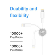 Load image into Gallery viewer, iPhone Charger Lightning Cable-Apple MFi Certified-3 Pack USB Charging Cables Compatible with iPhone 13/13 Pro/13 Pro Max/13 Mini/12/12 PRO/Max/11/11PRO/XS/Max/XR/X/8/8 Plus/7/7P/6S/6Plus/5s/5/iPad