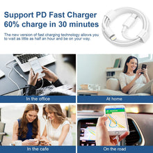 Load image into Gallery viewer, iPhone Fast Charger Lightning Cable-Apple MFi Certified-2-Pack USB-C to Lightning Cable-6Ft-Fast Charging Compatible with iPhone 13/13pro 12/12 Mini/12 Pro/12 Pro Max/11 Pro/11 Pro Max/XR/X iPad