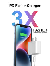 Load image into Gallery viewer, 【Apple MFi Certified】 iPhone 14 13 12 11 Fast Charger 10FT Long Fast Charging Cable with 20W USB C Charger Block for iPhone 14/14 Pro/14 Pro Max/14 Plus/13/12/11/Pro/Pro Max/Mini/Xs Max/XR/X, iPad
