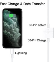 Load image into Gallery viewer, Lightning to 30-Pin Adapter [Apple MFi Certified] iPhone Charging Data Sync Connector Cable 8-Pin Male to 30-Pin Female Output Adapter Compatible iPhone 14/13/12/11/X/8/7/6/5/4S/4/3/iPad/iPod(0.2 m)

