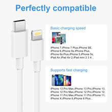 Load image into Gallery viewer, iPhone Fast Charger Lightning Cable-Apple MFi Certified-3-Pack USB-C to Lightning Cable-6Ft-Fast Charging Compatible with iPhone14/14 Plus/14 Pro/14 Pro Max/13/13pro/12/12 Pro/12 Pro Max/11/iPad
