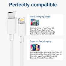 Load image into Gallery viewer, iPhone Fast Charger Lightning Cable-Apple MFi Certified-2-Pack USB-C to Lightning Cable-6Ft-Fast Charging Compatible with iPhone 13/13pro 12/12 Mini/12 Pro/12 Pro Max/11 Pro/11 Pro Max/XR/X iPad
