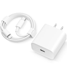 Load image into Gallery viewer, iPhone 14 13 12 11 Fast Charger-Apple MFi Certified-20W PD Type C Power Wall Charger with 6FT Charging Cable Compatible with iPhone 14/14 Pro Max/13/13 Mini/13 Pro/13 Pro Max/12/12 Pro/iPad Air
