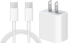 Load image into Gallery viewer, iPad Pro Charger 20W USB-C Fast Wall Charger for iPad Pro 12.9,iPad Pro 11 inch 2021/2020/2018 iPad Mini 6 iPad Air4 with 6FT USB C to USB C Cable
