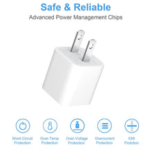 Load image into Gallery viewer, iPhone Charger【Apple MFi Certified 】[2-Pack] USB Wall Charger Block and 6FT USB to Lightning Fast Charging Cable Compatible with iPhone 14/14 Pro/14 Pro Max/14 Plus/13/12/11/Mini/XS/Max/XR/X/8/7/SE
