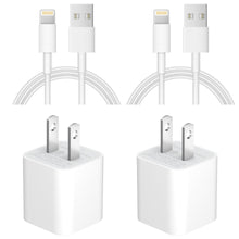 Load image into Gallery viewer, iPhone Charger-Apple MFi Certified-Lightning Cable to USB 2-Pack Fast Wall Charger Cable Compatible with iPhone 13/13Pro/12/12 Pro/11/11Pro/XS/Max/XR/X/8/8 Plus iPad
