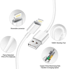 Load image into Gallery viewer, iPhone Charger Lightning Cable-Apple MFi Certified-3 Pack USB Charging Cables Compatible with iPhone 13/13 Pro/13 Pro Max/13 Mini/12/12 PRO/Max/11/11PRO/XS/Max/XR/X/8/8 Plus/7/7P/6S/6Plus/5s/5/iPad
