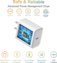 Load image into Gallery viewer, 3 Pack USB C Wall Charger-iPhone Fast Charger Block 20W PD Power Adapter Compatible with iPhone 13/13 Mini/13 Pro/13 Pro Max/12/11 iPad Pro/Mini Google Pixel 4/3 Samsung Galaxy S20 S10 and More
